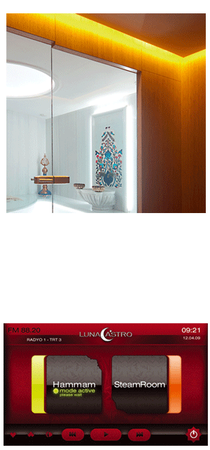 Modüler Türk Hamamı - Dış Yüzey ve Dokunmatik Ekran